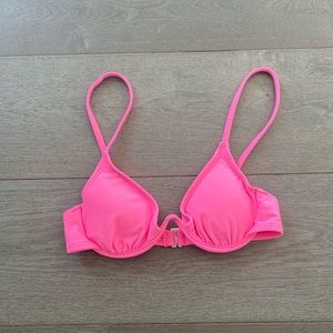 Bright pink bikini top
